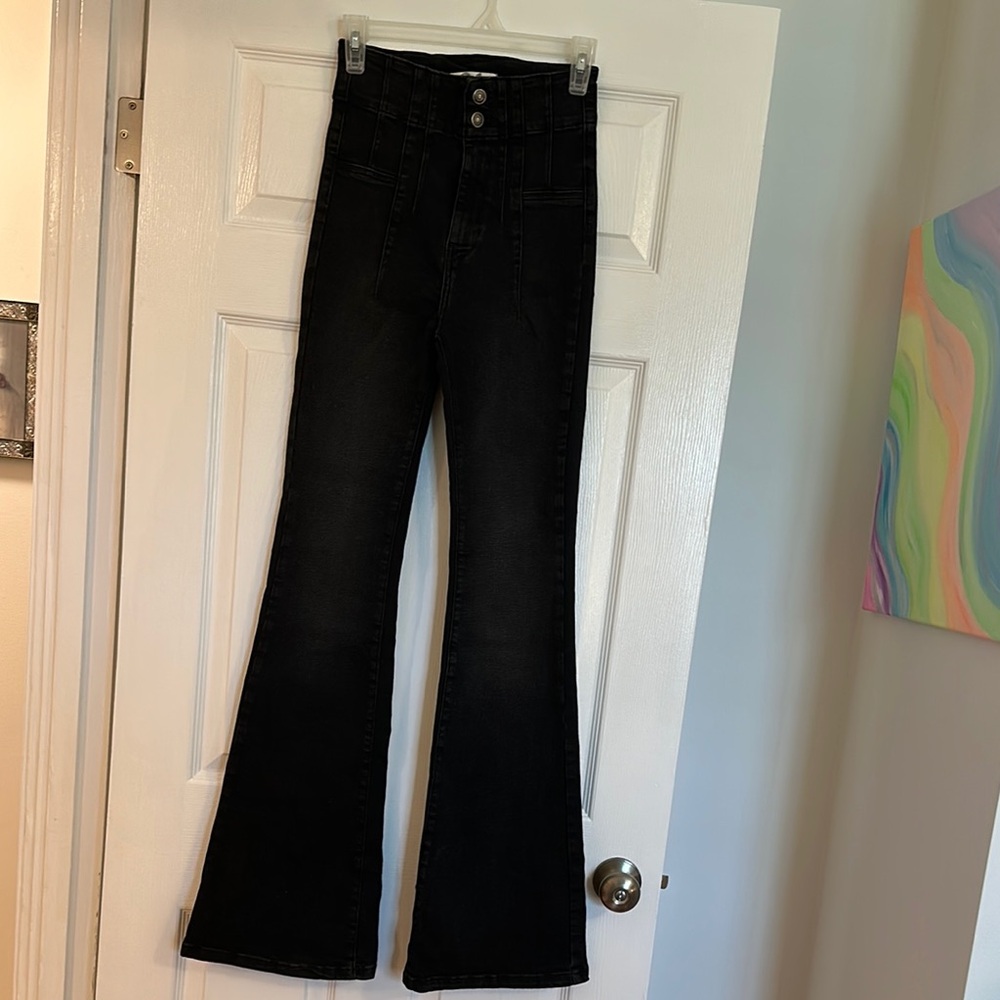 FREE PEOPLE Black Flare Jeans